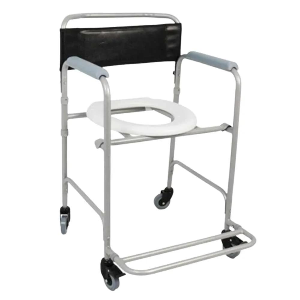 cadeira de banho higienica aco 100kg d30 dellamed 12295 1 5c3d6008be24a6799a94094924a4030d 1 Cadeira de Banho D30 até 100kg Dobrável 2 em 1 - Dellamed