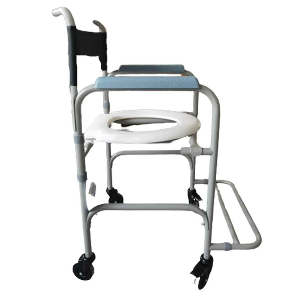 cadeira de banho higienica aco 100kg d30 dellamed 12295 4 b8196c93dc1eefd6cb9abc7f0fbd0285 1 Cadeira de Banho D30 até 100kg Dobrável 2 em 1 - Dellamed