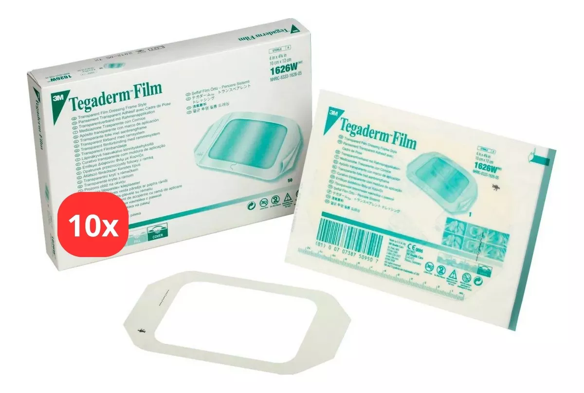 5e27e84a7c1b51be736759573a70d11d-1.webp 5e27e84a7c1b51be736759573a70d11d 1 Tegaderm Kit com 10un Curativo Filme 10cm X 12cm - 3M