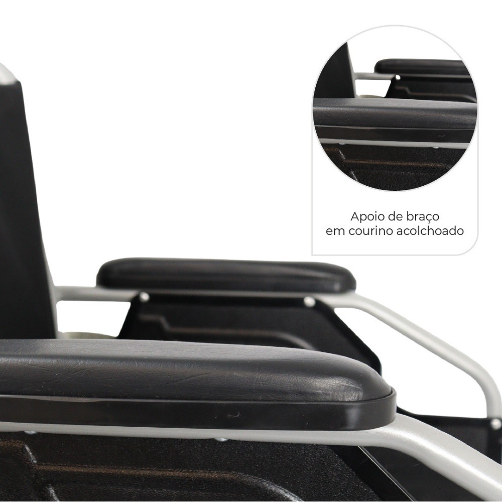 cadeira de rodas dobravel suporta 100kg d100 dellamed 10383 4 7fdaa27ce79d6a8c48212d297a5aca2b 1 Cadeira de Rodas Dobrável D100 em Aço - Dellamed